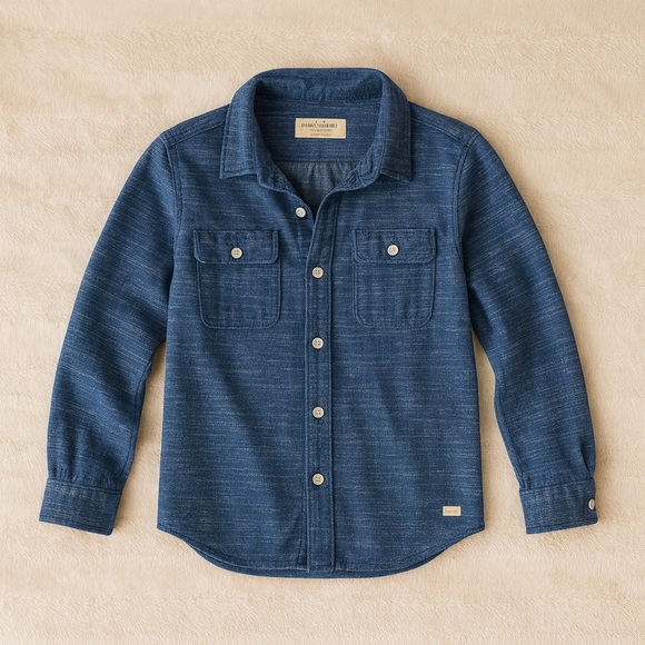 Zara kids Blue Kids button up dress shirt size 7 - Picture 1 of 7